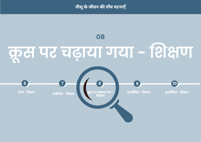 8. क्रूस पर चढ़ाया गया - शिक्षण